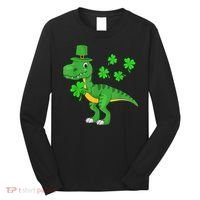 Shamrock Dino St Patricks Day Shirt K.i.d.s T Rex Toddler b.o.y.s Long Sleeve Shirt thumb 0