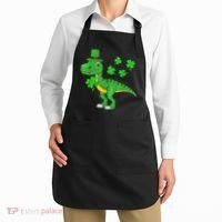 Shamrock Dino St Patricks Day Shirt K.i.d.s T Rex Toddler b.o.y.s Apron thumb 2