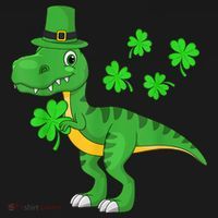 Shamrock Dino St Patricks Day Shirt K.i.d.s T Rex Toddler b.o.y.s Women's Hoodie thumb 2