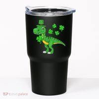 Shamrock Dino St Patricks Day Shirt K.i.d.s T Rex Toddler b.o.y.s Tumbler thumb 0