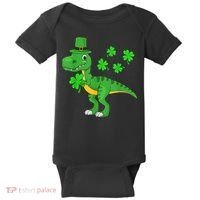 Shamrock Dino St Patricks Day Shirt K.i.d.s T Rex Toddler b.o.y.s Baby Bodysuit thumb 0