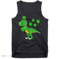 Shamrock Dino St Patricks Day Shirt K.i.d.s T Rex Toddler b.o.y.s Tank Top thumb 0