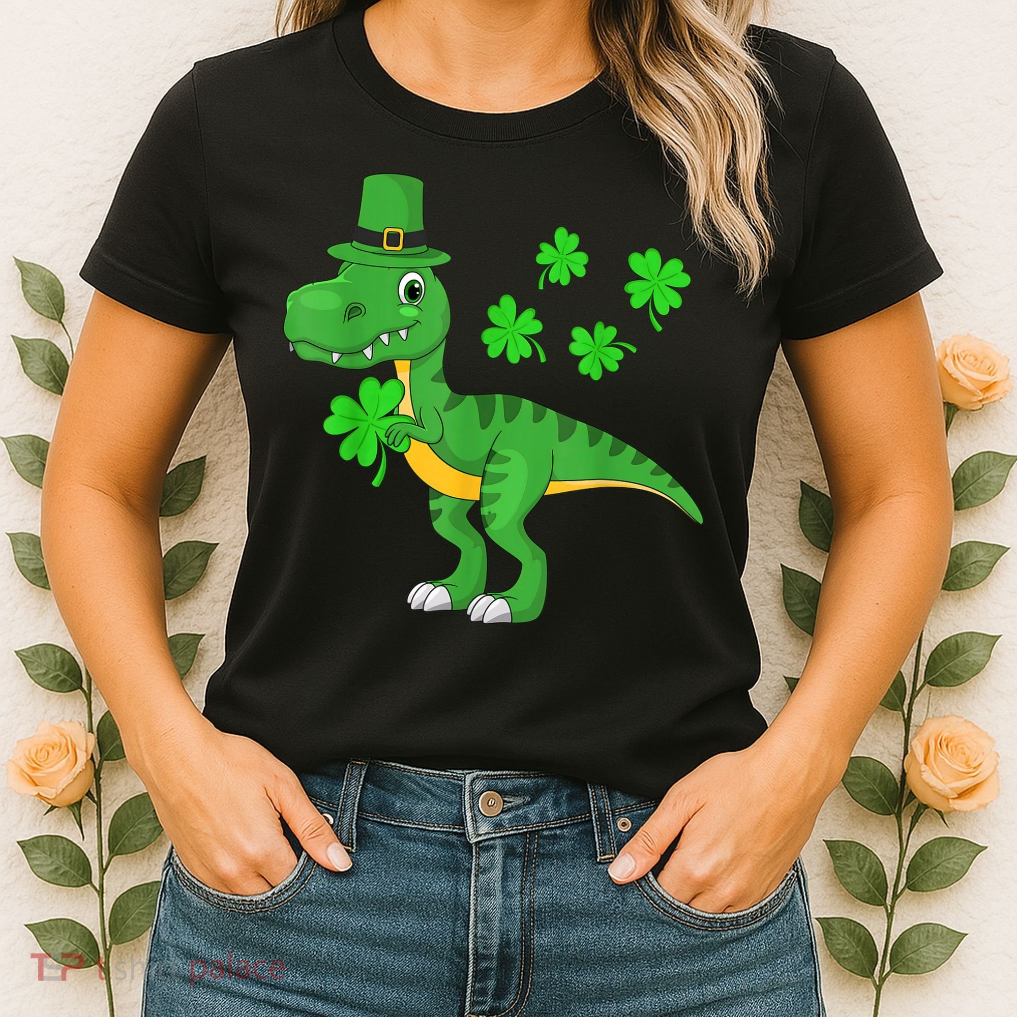 Shamrock Dino St Patricks Day Shirt K.i.d.s T Rex Toddler b.o.y.s Women's T-Shirt