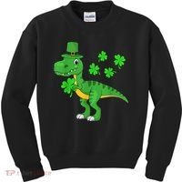 Shamrock Dino St Patricks Day Shirt K.i.d.s T Rex Toddler b.o.y.s Kids Sweatshirt thumb 0