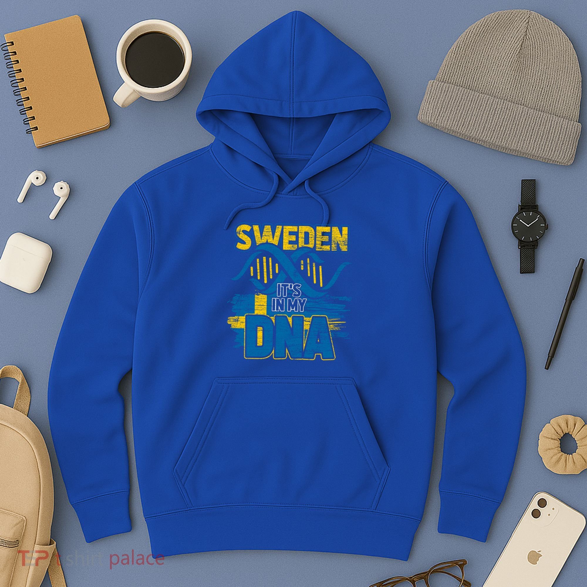 Sverige Dna Swedish Flag Sweden Great Gift Hoodie