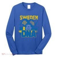 Sverige Dna Swedish Flag Sweden Great Gift Long Sleeve Shirt thumb 0