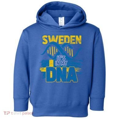 Sverige Dna Swedish Flag Sweden Great Gift Toddler Hoodie