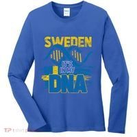 Sverige Dna Swedish Flag Sweden Great Gift Women's Long Sleeve Shirt thumb 0