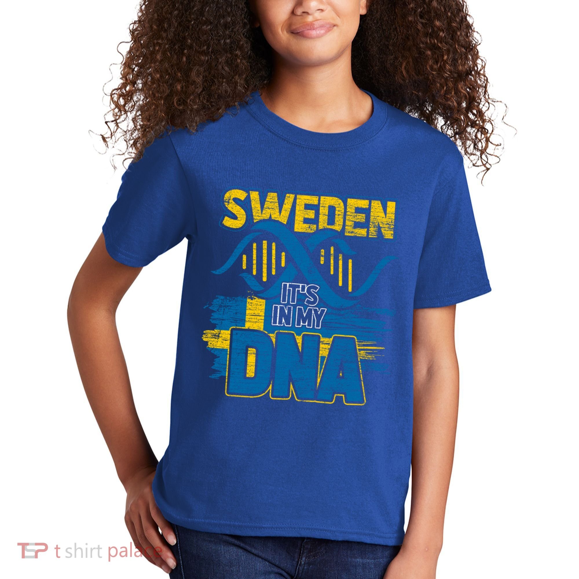 Sverige Dna Swedish Flag Sweden Great Gift Kids T-Shirt