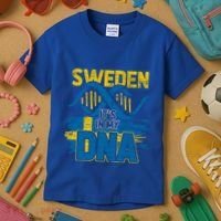 Sverige Dna Swedish Flag Sweden Great Gift Kids T-Shirt thumb 3