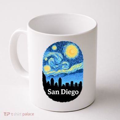 San Diego Starry Night Design Coffee Mug