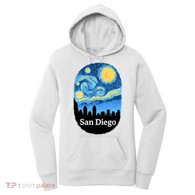 San Diego Starry Night Design Women's Hoodie