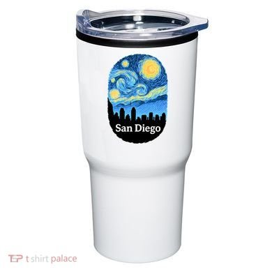 San Diego Starry Night Design Tumbler
