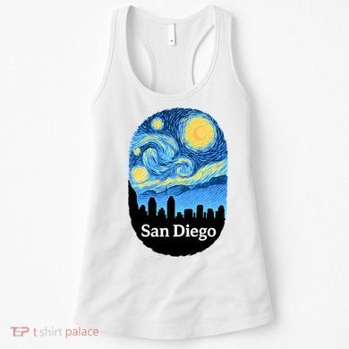 San Diego Starry Night Design Women's Tank Top