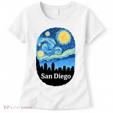 San Diego Starry Night Design Women's T-Shirt