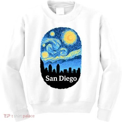 San Diego Starry Night Design Kids Sweatshirt