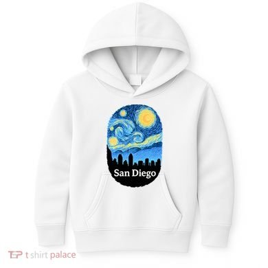 San Diego Starry Night Design Kids Hoodie
