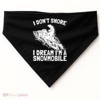 Snowmobile Dream Snore I Snoring Rider Driver Cool Gift USA-Made Doggie Bandana thumb 0
