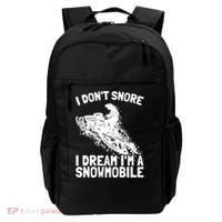 Snowmobile Dream Snore I Snoring Rider Driver Cool Gift Backpack thumb 0