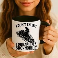 Snowmobile Dream Snore I Snoring Rider Driver Cool Gift Coffee Mug thumb 3