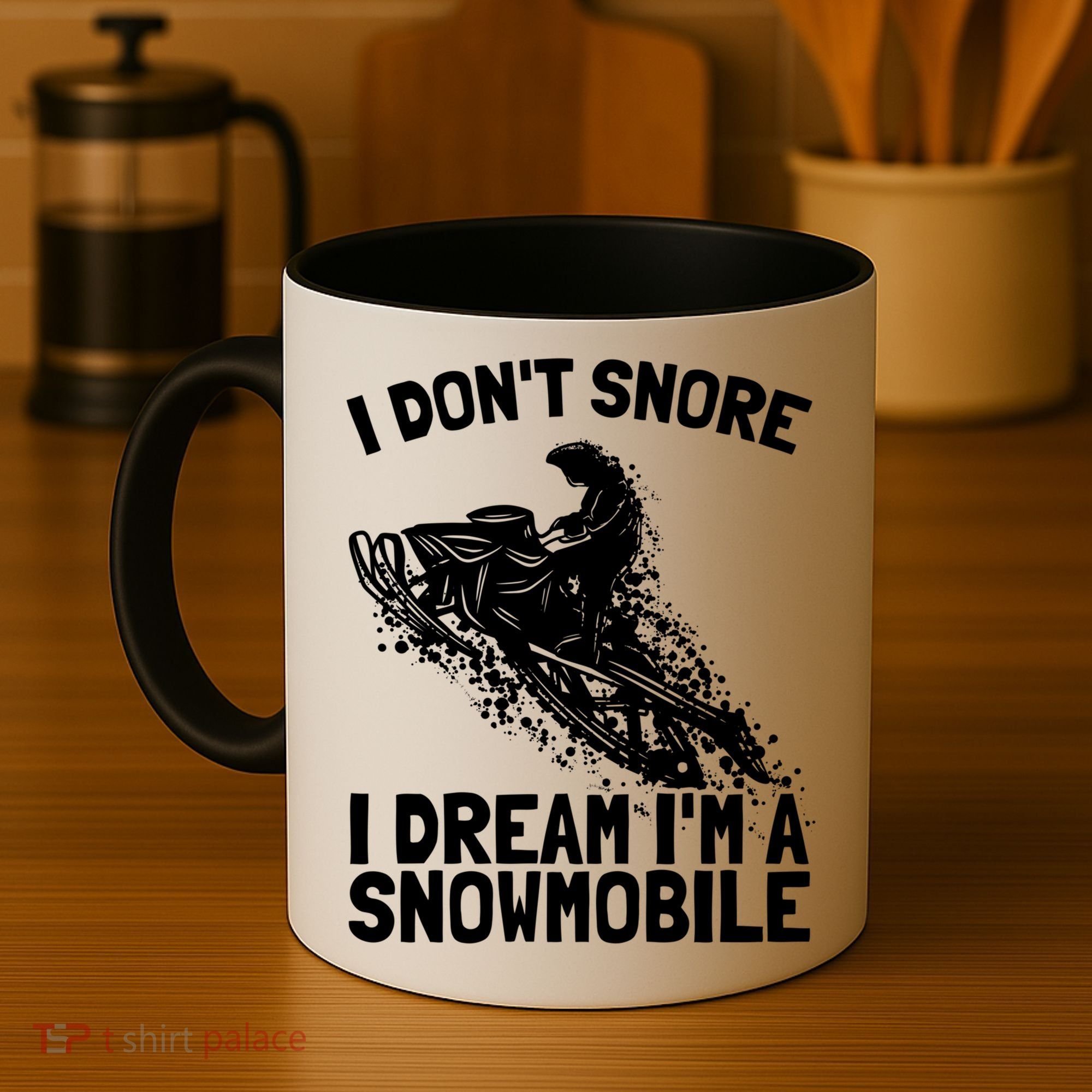 Snowmobile Dream Snore I Snoring Rider Driver Cool Gift Coffee Mug