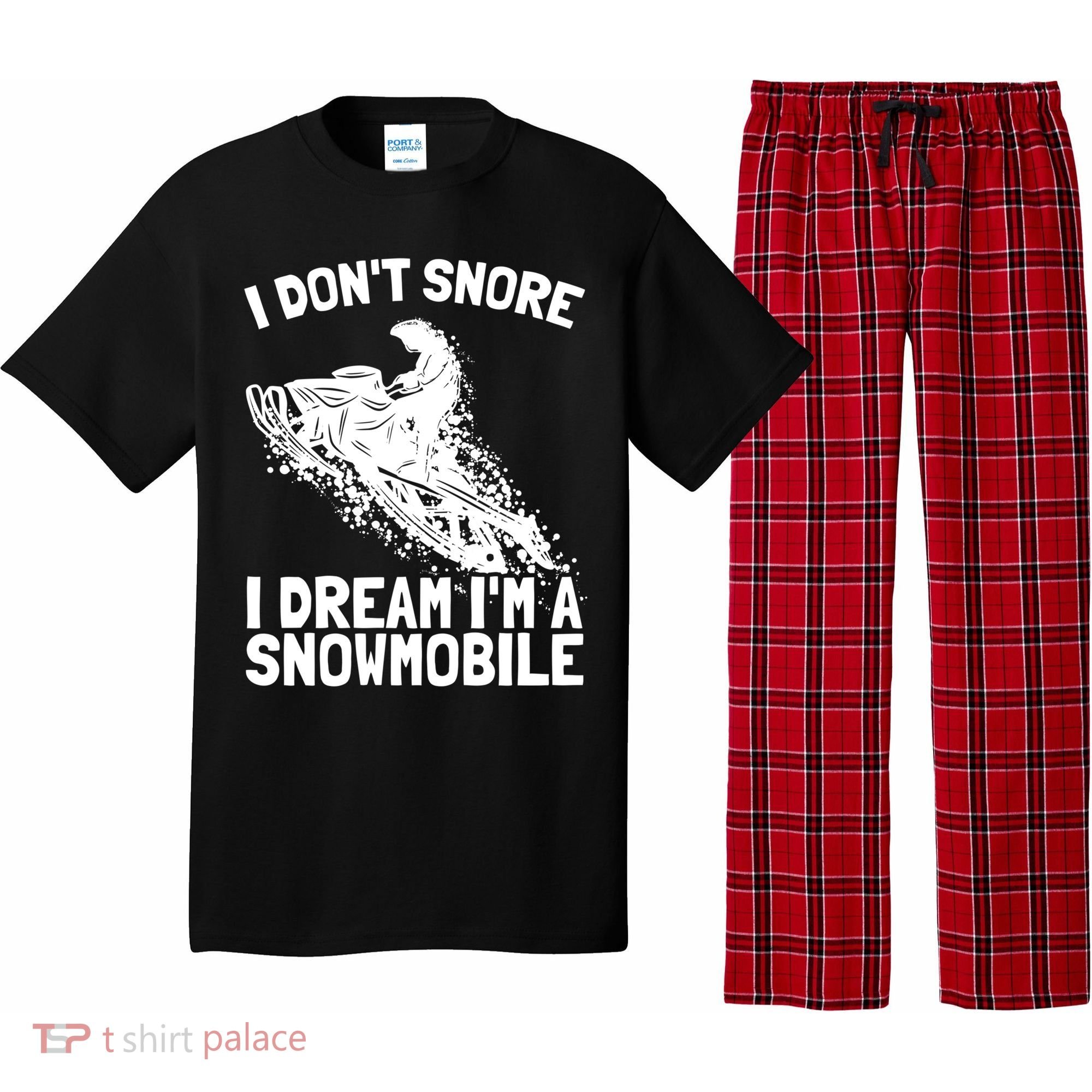 Snowmobile Dream Snore I Snoring Rider Driver Cool Gift Pajama Set