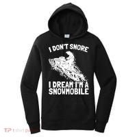Snowmobile Dream Snore I Snoring Rider Driver Cool Gift Women's Hoodie thumb 0