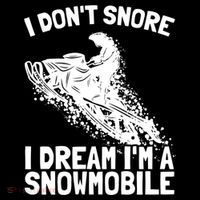 Snowmobile Dream Snore I Snoring Rider Driver Cool Gift Women's Hoodie thumb 2