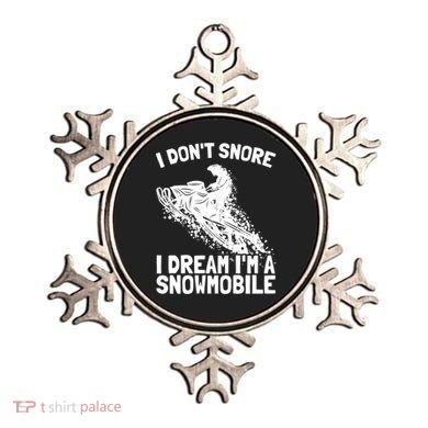 Snowmobile Dream Snore I Snoring Rider Driver Cool Gift Ornament