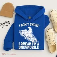 Snowmobile Dream Snore I Snoring Rider Driver Cool Gift Hoodie thumb 4
