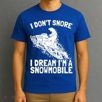Snowmobile Dream Snore I Snoring Rider Driver Cool Gift T-Shirt thumb 3