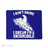 Snowmobile Dream Snore I Snoring Rider Driver Cool Gift Mousepad thumb 0