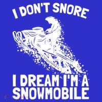 Snowmobile Dream Snore I Snoring Rider Driver Cool Gift Mousepad thumb 1