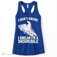 Snowmobile Dream Snore I Snoring Rider Driver Cool Gift Women's Tank Top thumb 0