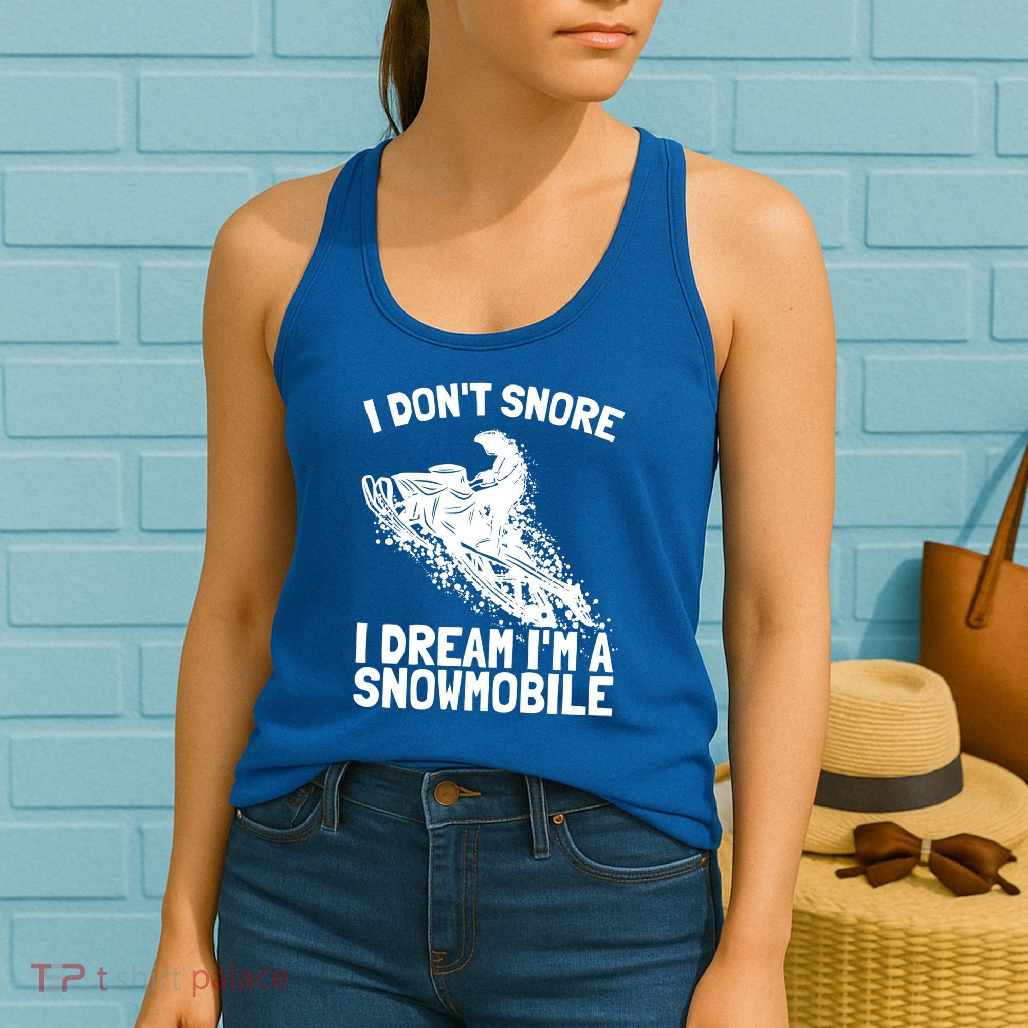 Snowmobile Dream Snore I Snoring Rider Driver Cool Gift Women's Tank Top