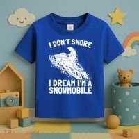 Snowmobile Dream Snore I Snoring Rider Driver Cool Gift Toddler T-Shirt thumb 3