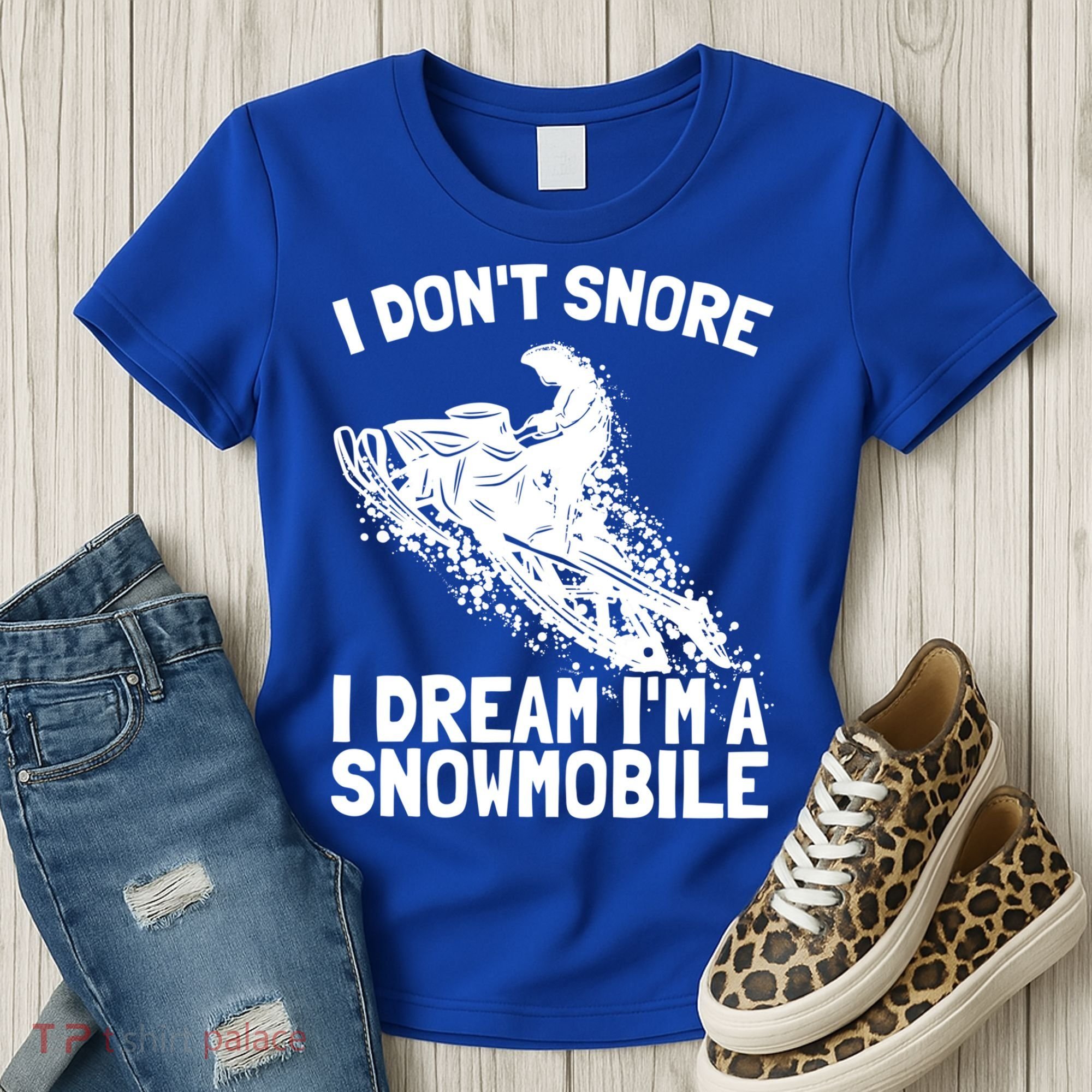 Snowmobile Dream Snore I Snoring Rider Driver Cool Gift Women's T-Shirt