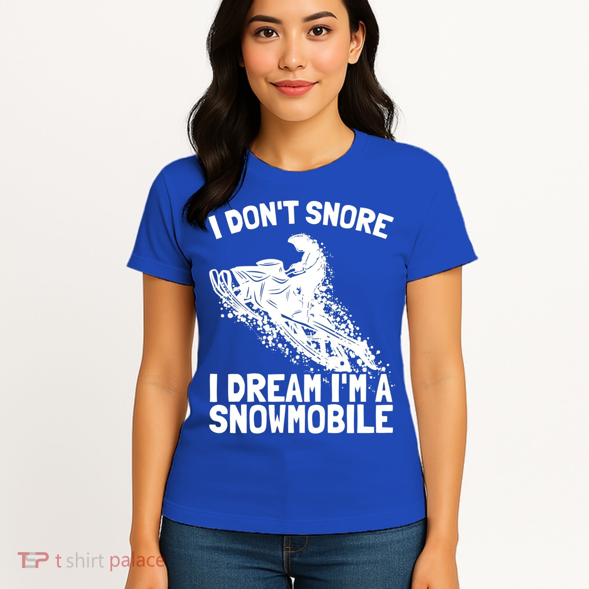 Snowmobile Dream Snore I Snoring Rider Driver Cool Gift Women's T-Shirt