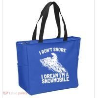 Snowmobile Dream Snore I Snoring Rider Driver Cool Gift Tote Bag thumb 2