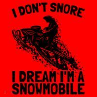 Snowmobile Dream Snore I Snoring Rider Driver Cool Gift Santa Hat thumb 1