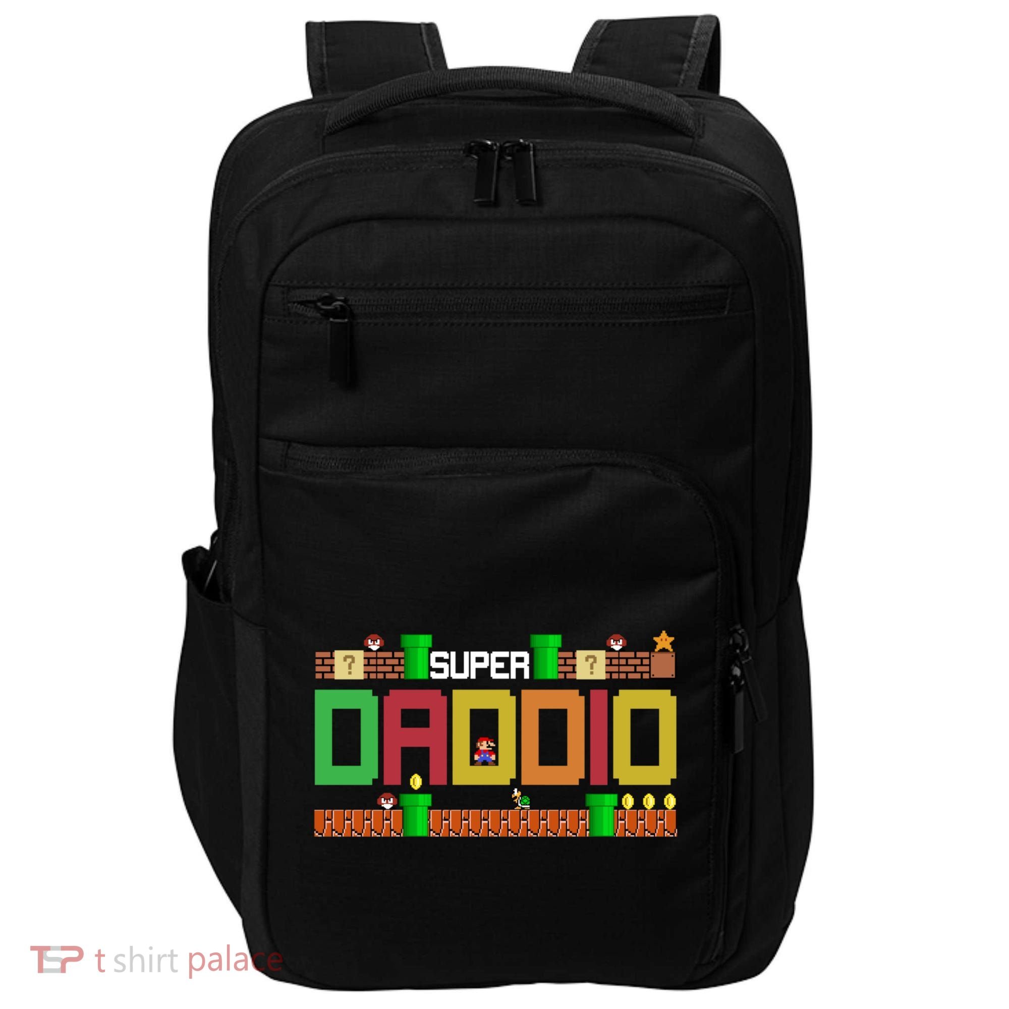Super Dad Super Daddio Gift Cute Funny Daddy Gift Impact Tech Backpack