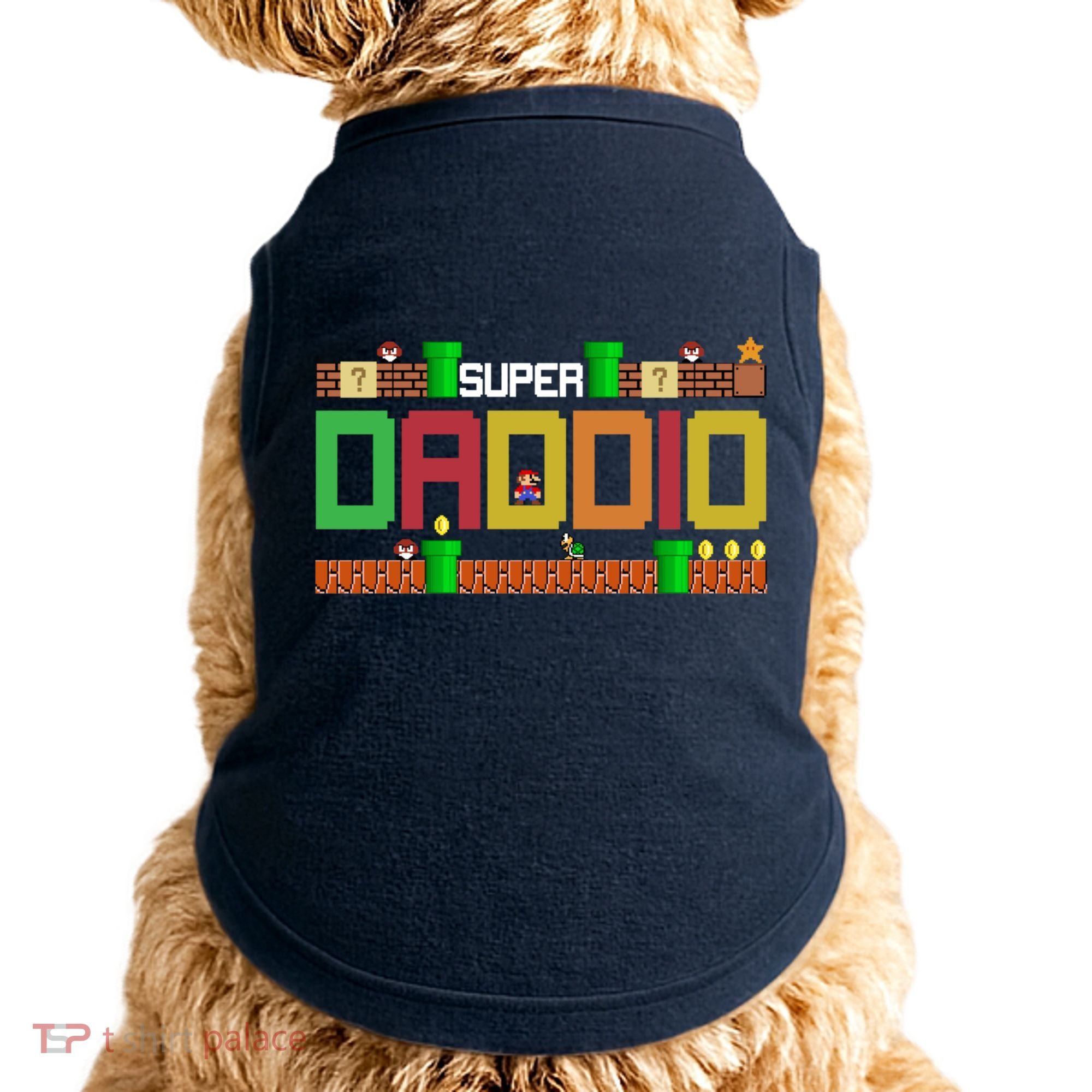 Super Dad Super Daddio Gift Cute Funny Daddy Gift Doggie Tank