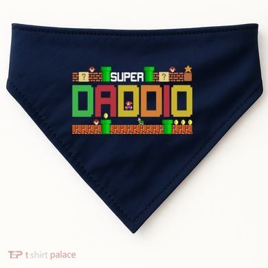 Super Dad Super Daddio Gift Cute Funny Daddy Gift USA-Made Doggie Bandana