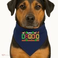 Super Dad Super Daddio Gift Cute Funny Daddy Gift USA-Made Doggie Bandana thumb 1