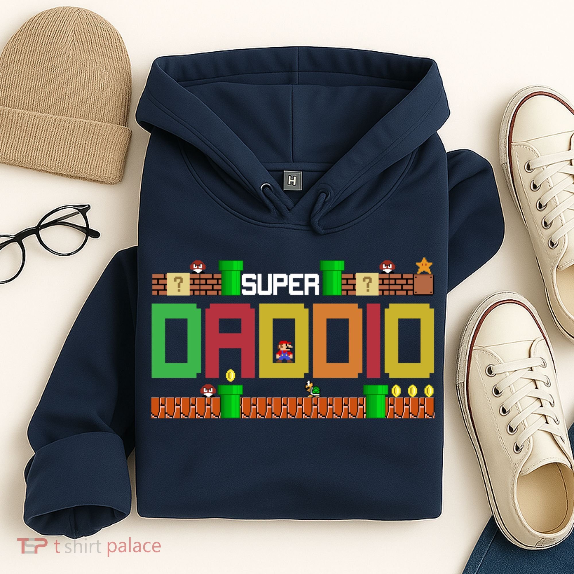 Super Dad Super Daddio Gift Cute Funny Daddy Gift Hoodie