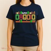 Super Dad Super Daddio Gift Cute Funny Daddy Gift T-Shirt thumb 4