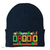 Super Dad Super Daddio Gift Cute Funny Daddy Gift Beanie thumb 0