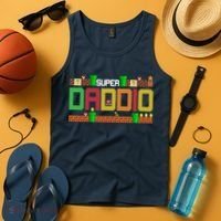 Super Dad Super Daddio Gift Cute Funny Daddy Gift Tank Top thumb 4