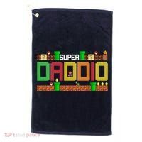 Super Dad Super Daddio Gift Cute Funny Daddy Gift Golf Towel thumb 0
