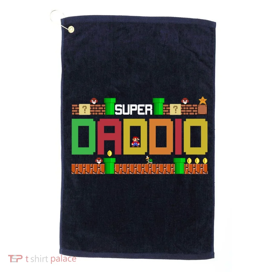 Super Dad Super Daddio Gift Cute Funny Daddy Gift Golf Towel